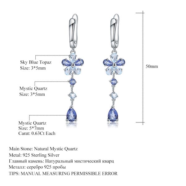 Gemstone Earrings-A2548E3 - 图片 2