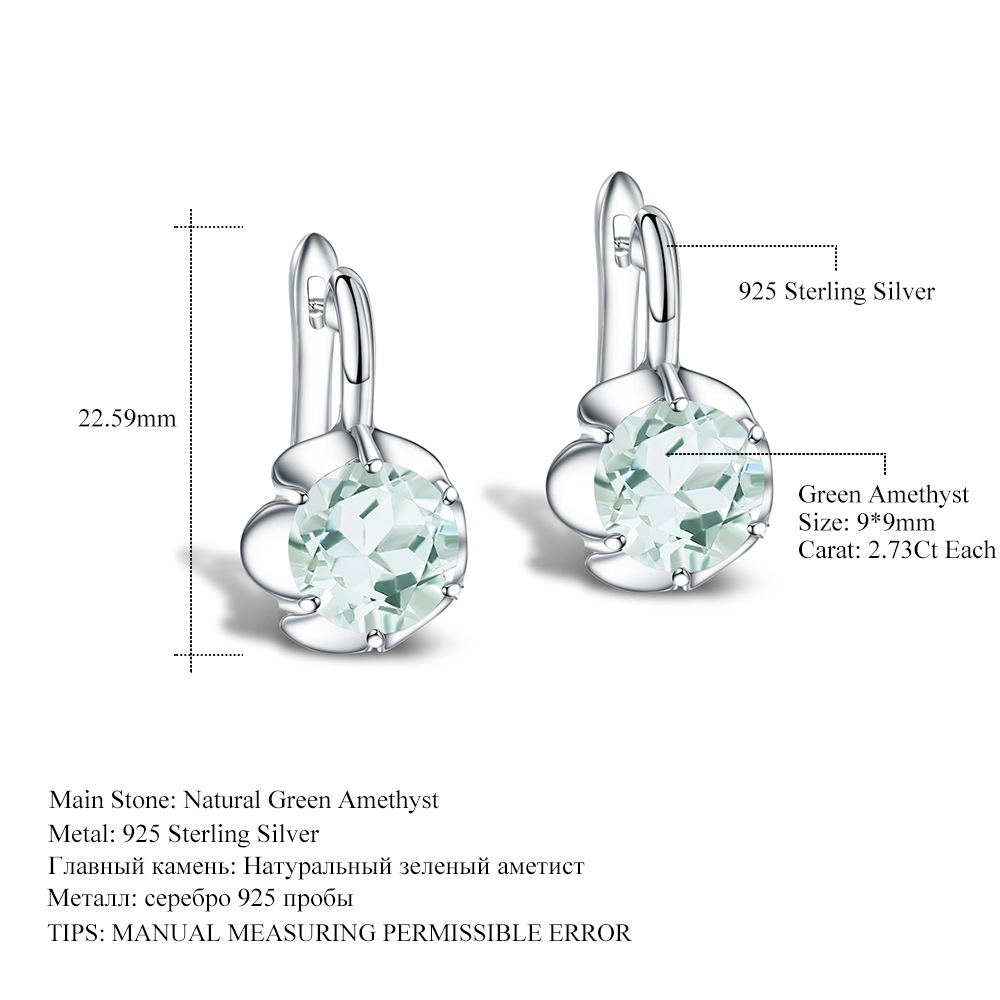 Gemstone Earrings-K043E3 - 图片 3