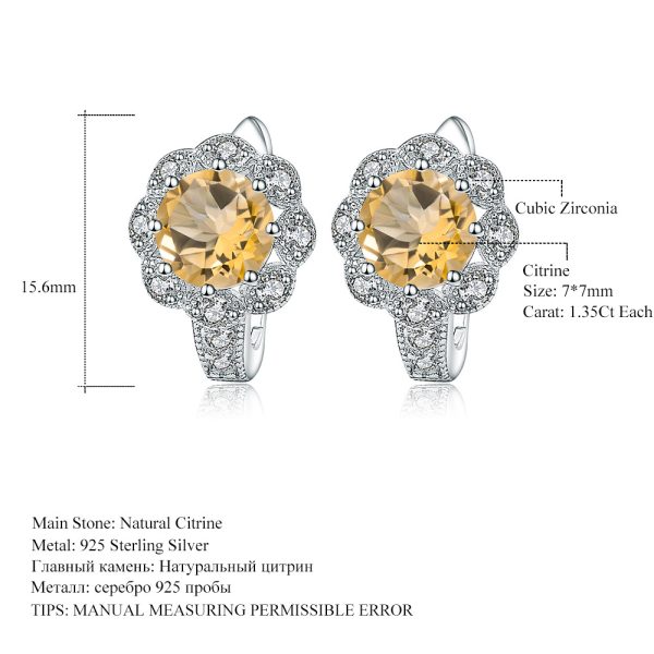Gemstone Earrings-F0314E3 - 图片 3