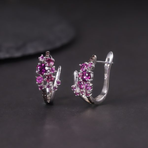 Gemstone Earrings-W0831E - 图片 3