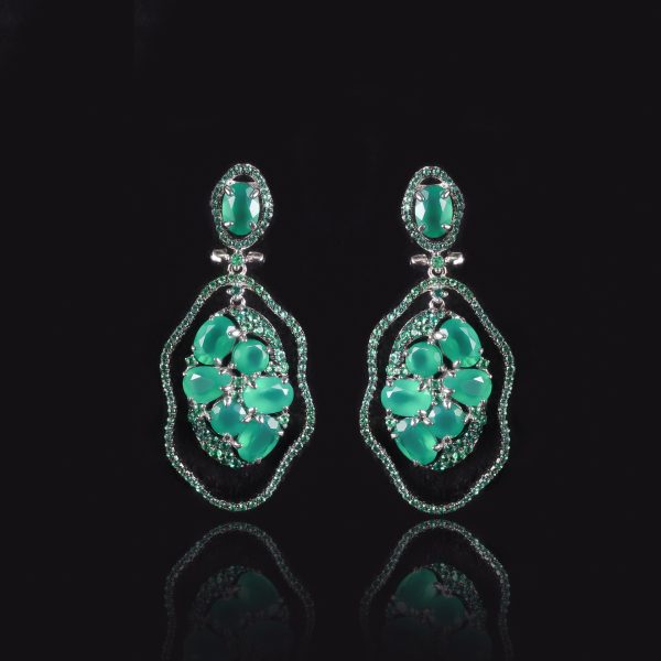 Gemstone Earrings-W0435E - 图片 2
