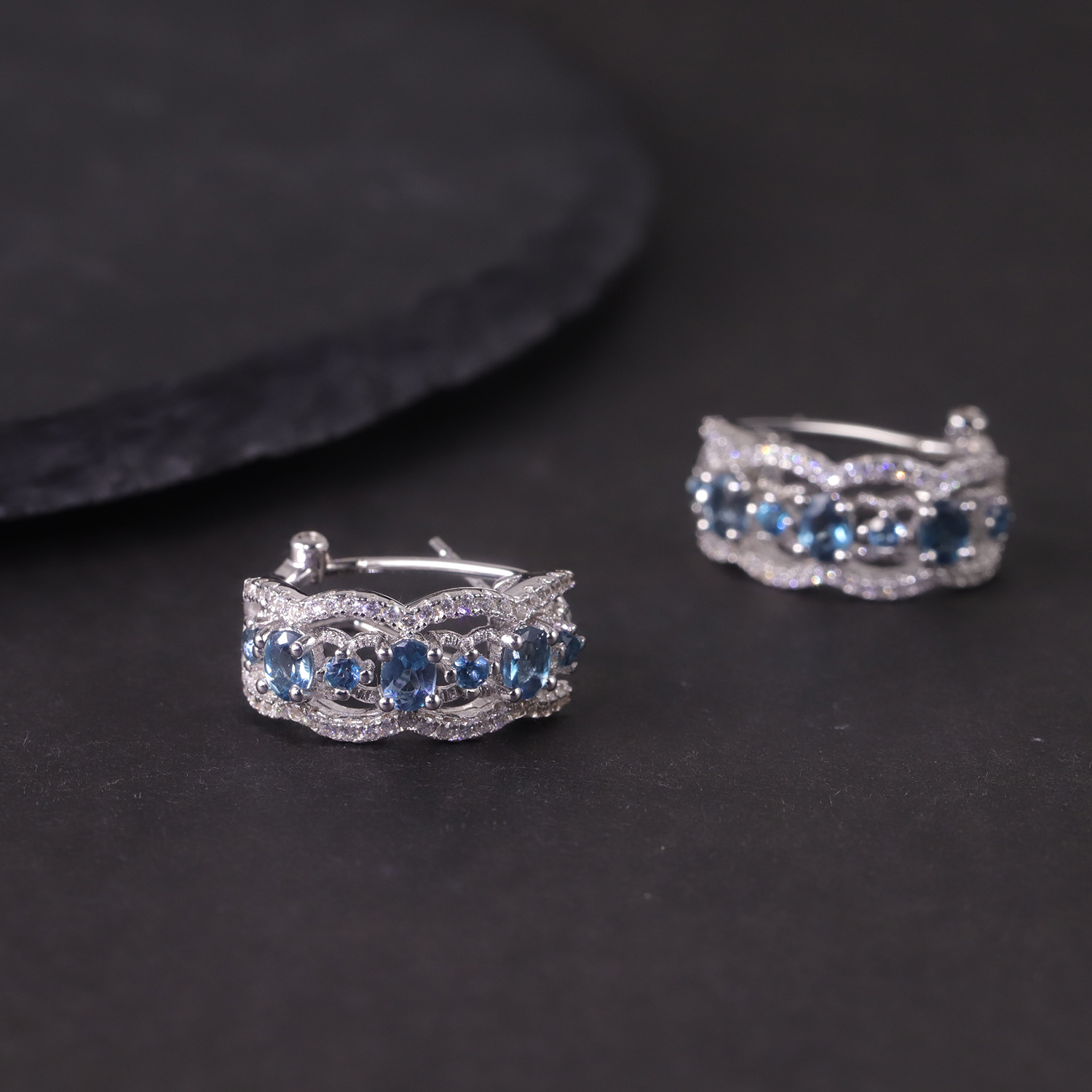 Gemstone Earrings-W0385E - 图片 3