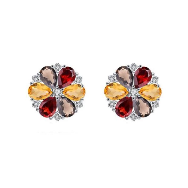 Gemstone Earrings-H009E3 - 图片 4