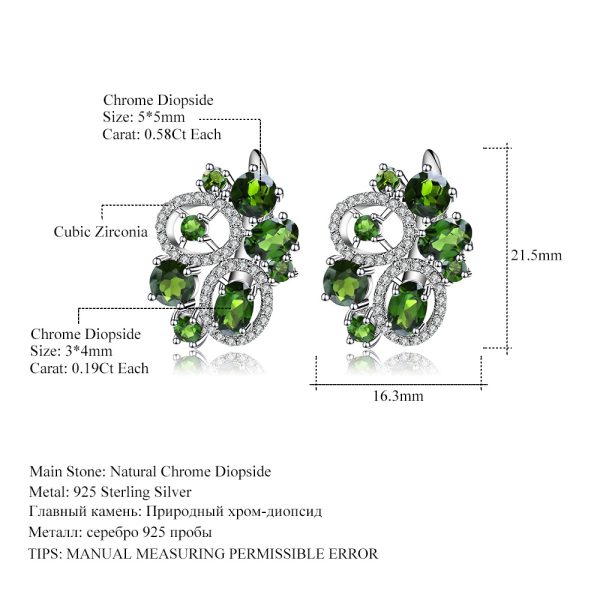 Gemstone Earrings-SCY047E3 - 图片 3