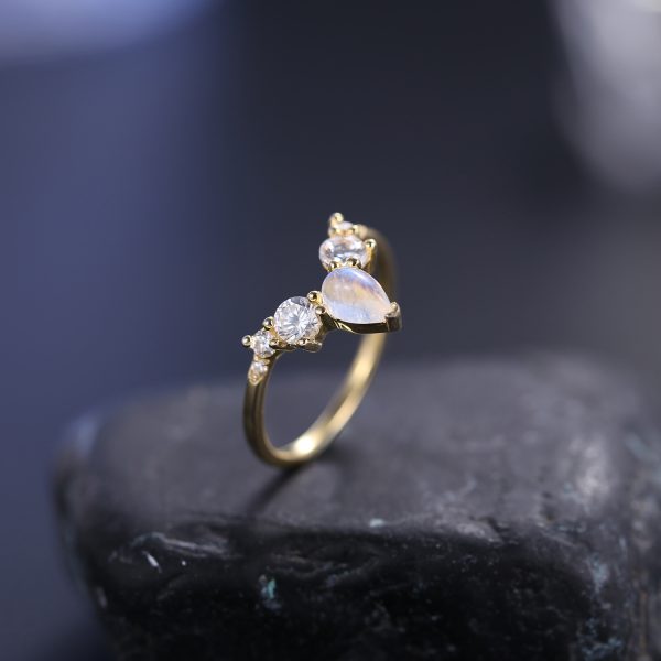 Moonlight Stone Rings-OL0933R - 图片 2