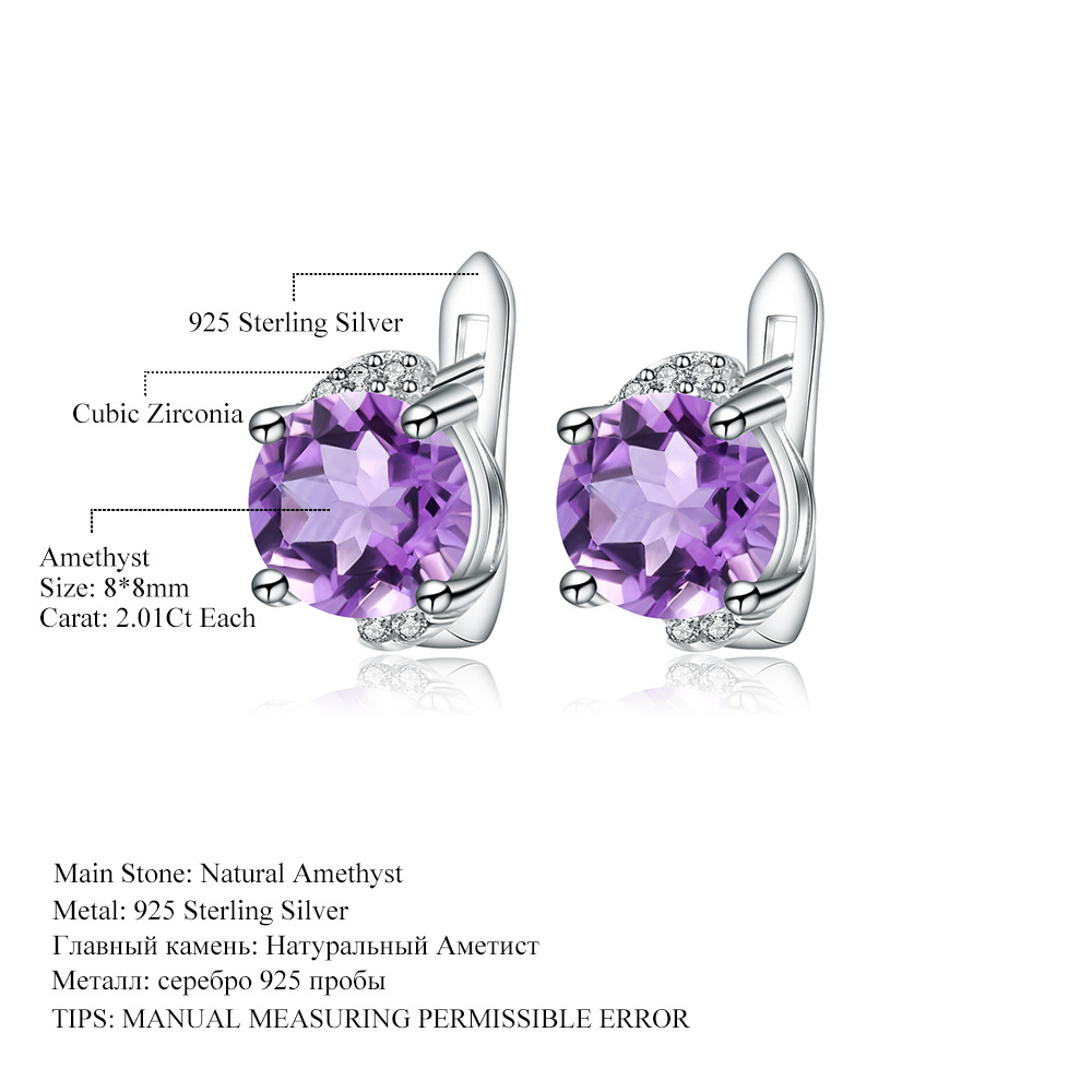 Gemstone Earrings-A4092E3 - 图片 4