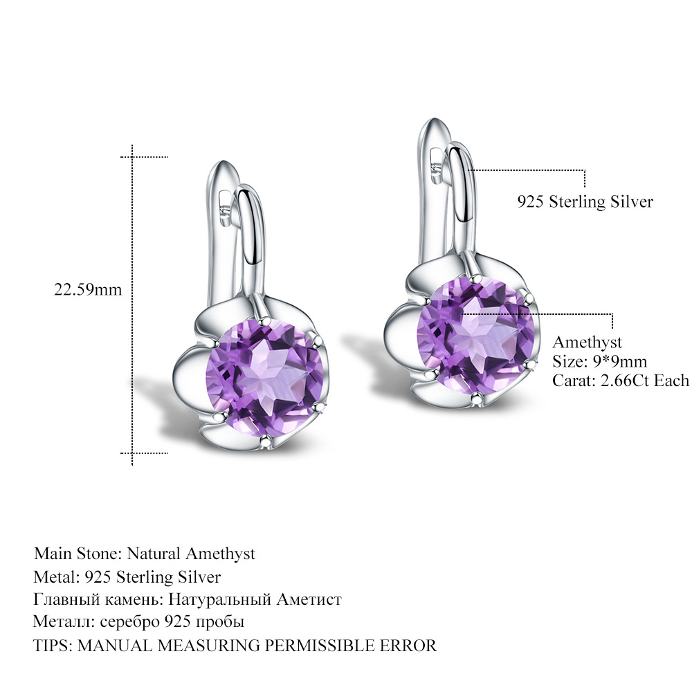 Gemstone Earrings-K043E3 - 图片 2