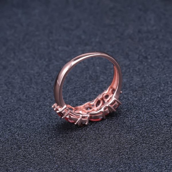 Natural garnet ring-C1183R - 图片 3