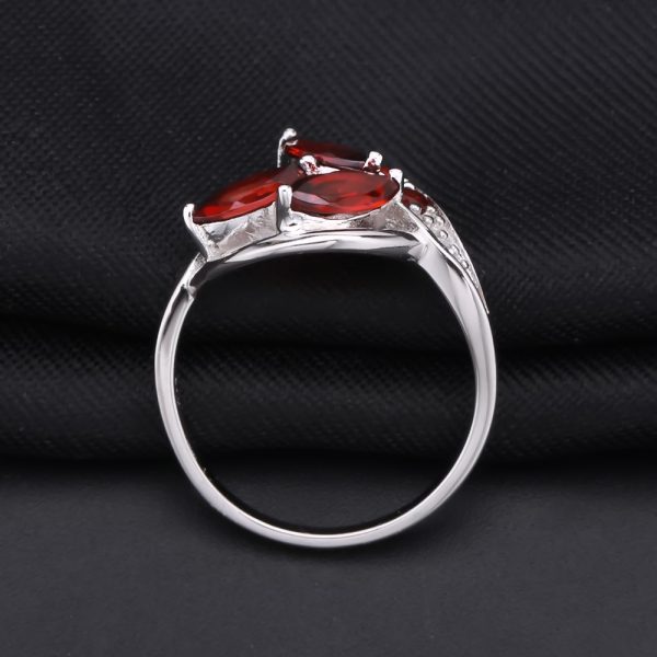 Natural garnet ring-K110R - 图片 3