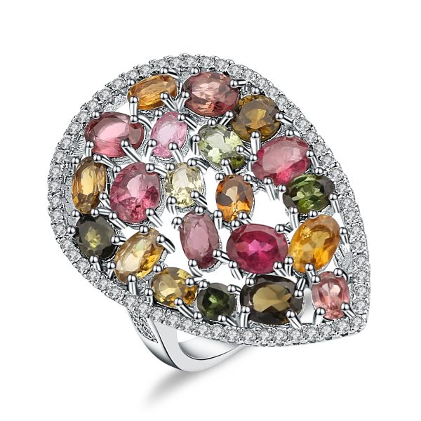 Natural tourmaline ring-	 A852R - 图片 3