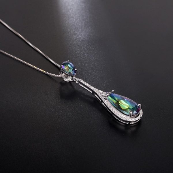 Gemstone Crystal Necklace-C3260P - 图片 3