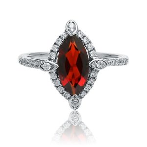 Natural garnet ring-C796R