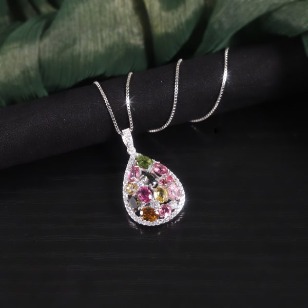 Gemstone Necklace-A3250P - 图片 4