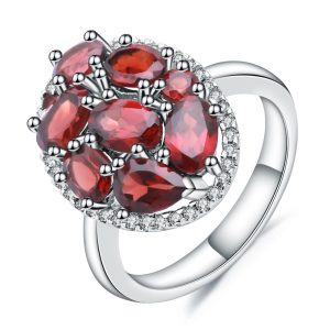 Natural garnet ring-A3252R