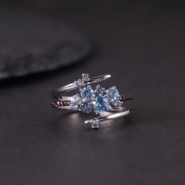 Natural garnet ring-W0831R - 图片 4