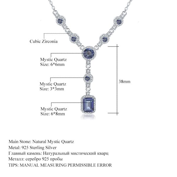 Gemstone Necklace-F807NMS - 图片 4