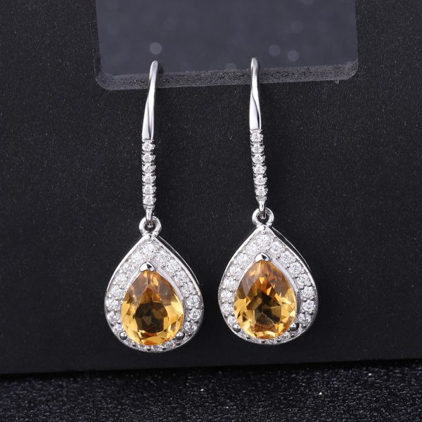 Gemstone Earrings-C472E-b - 图片 2