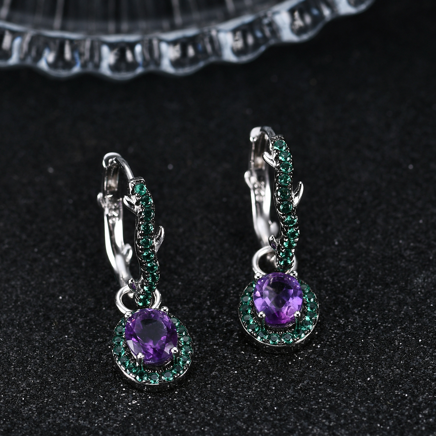 Gemstone Earrings-C8211E - 图片 4