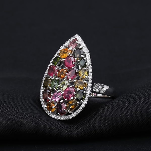 Natural tourmaline ring-	 A852R - 图片 4