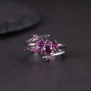 Natural garnet ring-W0831R