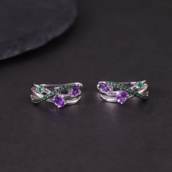 Gemstone Earrings-W0345E - 图片 3