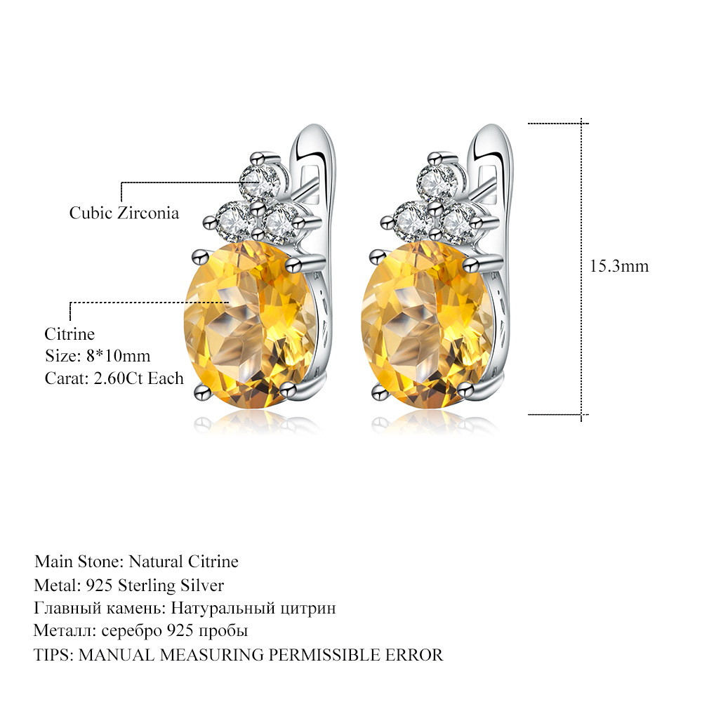 Gemstone Earrings-F0066E3 - 图片 4