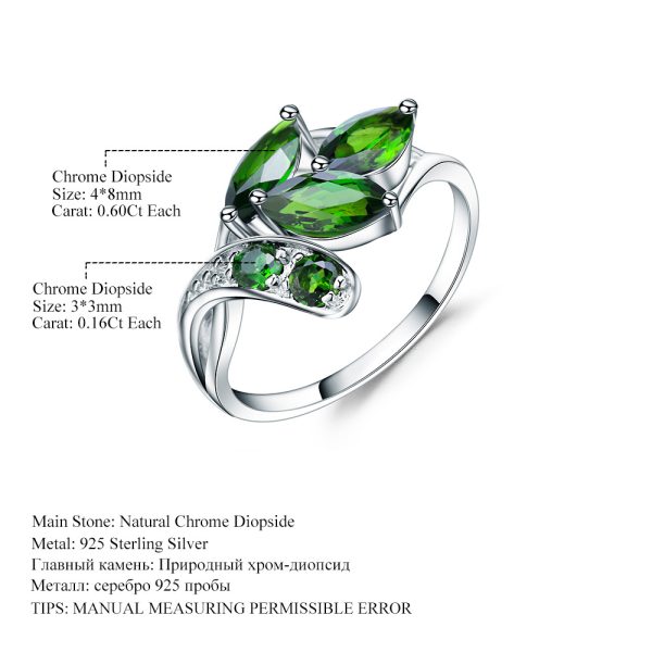 Natural garnet ring-K110R - 图片 5