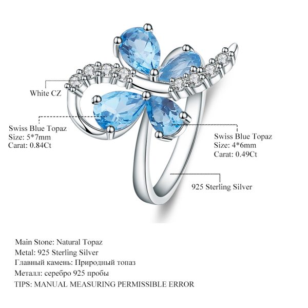 Natural Gemstone Rings-F0333R - 图片 5