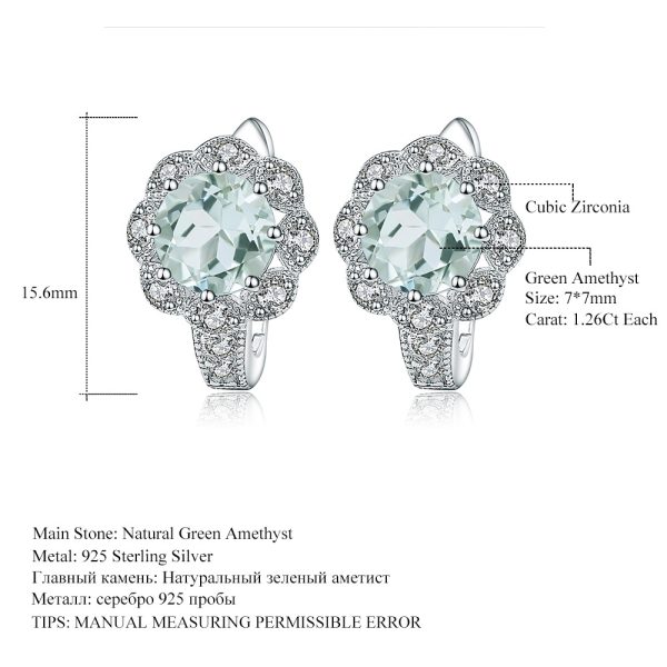 Gemstone Earrings-F0314E3 - 图片 4
