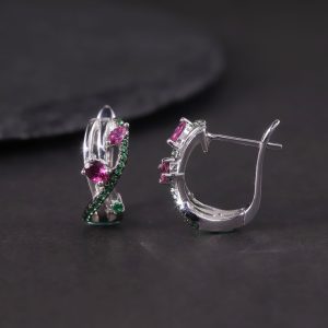 Gemstone Earrings-W0345E