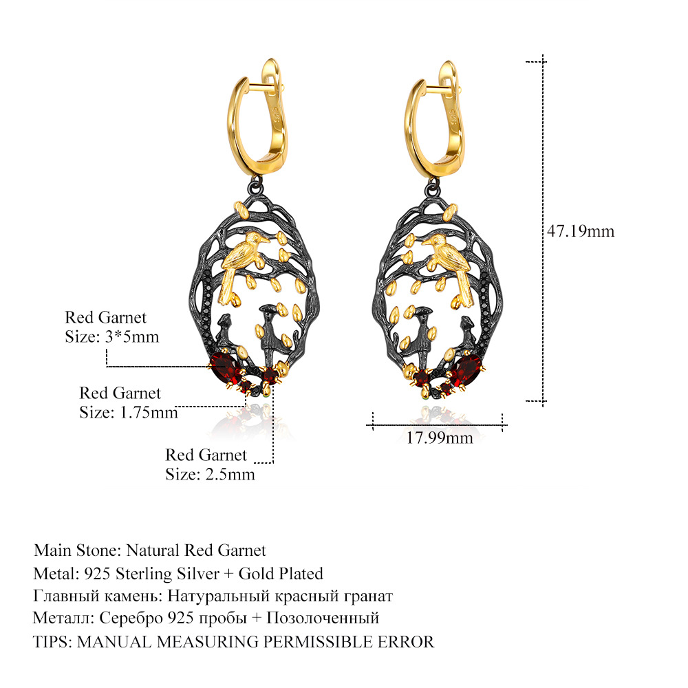 Gemstone Earrings-C8198E - 图片 2