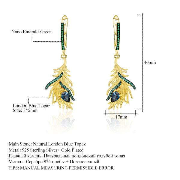 Gemstone Earrings-C8100E - 图片 2