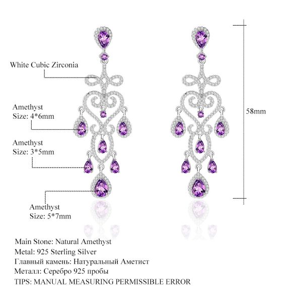 Gemstone Earrings-C3087E - 图片 2