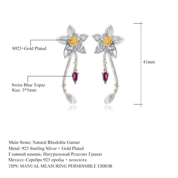 Gemstone Earrings-C7782E - 图片 2