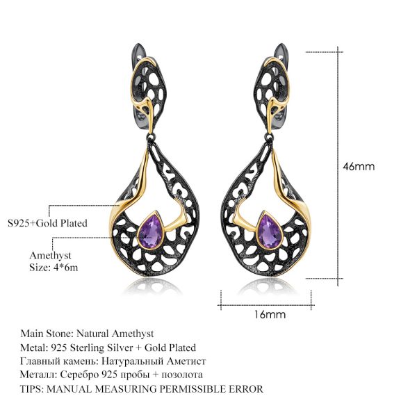Gemstone Earrings-C7914E - 图片 2