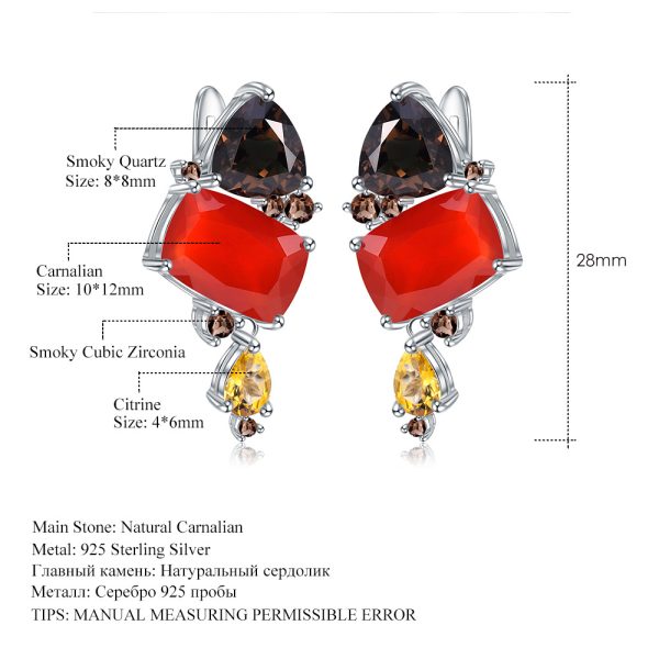 Gemstone Earrings-C7644E - 图片 2
