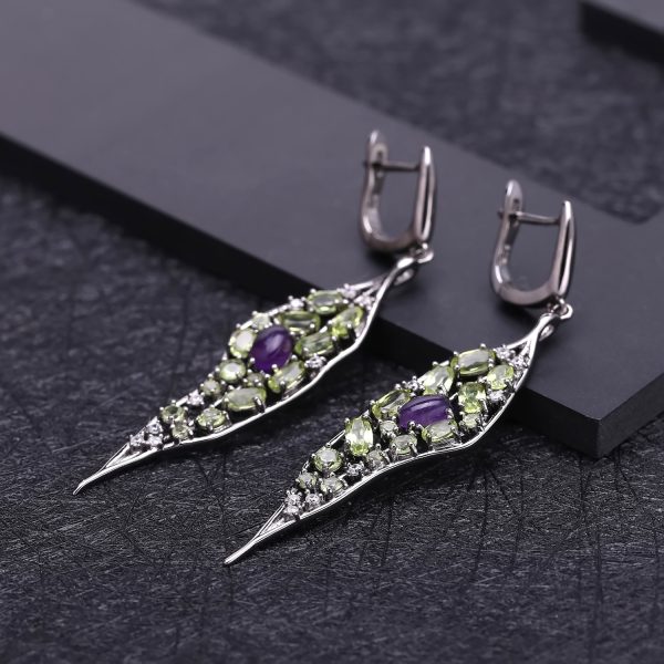Gemstone Earrings-C4629E - 图片 2