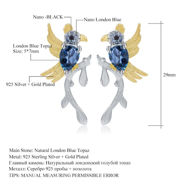 Gemstone Earrings-C7771E - 图片 2