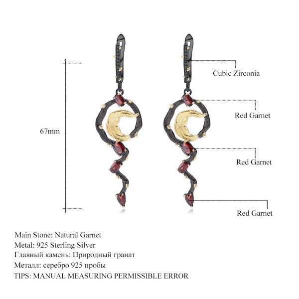 Gemstone Earrings-C4524E - 图片 2