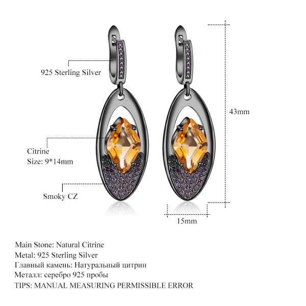 Gemstone Earrings-C4103E3 - 图片 2
