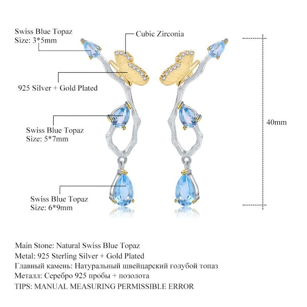 Gemstone Earrings-C7756E - 图片 2