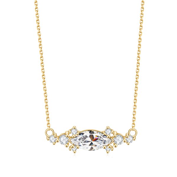 Gemstone Necklace-  OL1025NCZW-H