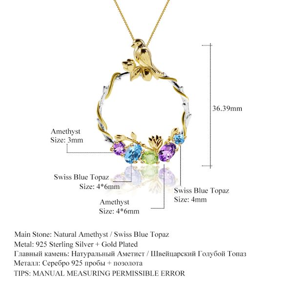 Gemstone Necklace-C7947P - 图片 4