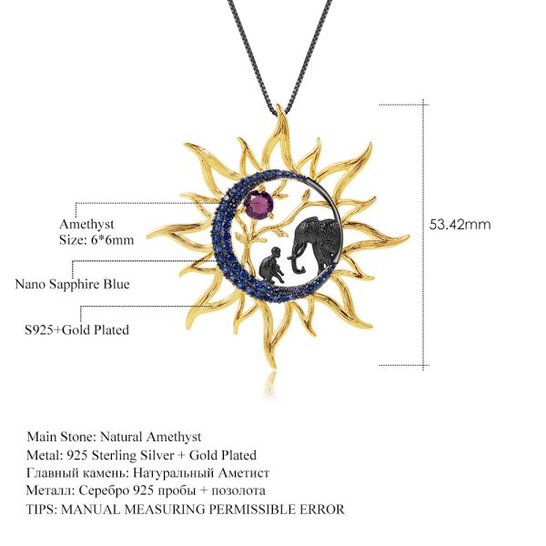 Gemstone Necklace-C8096P - 图片 2