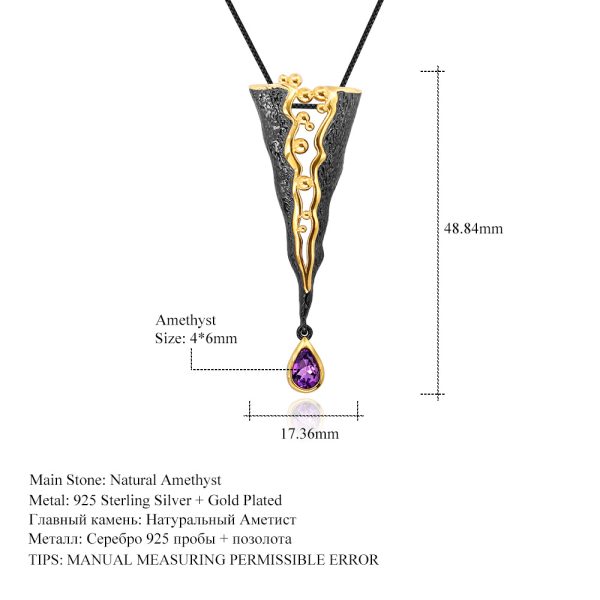 Gemstone Necklace-C7917P - 图片 2