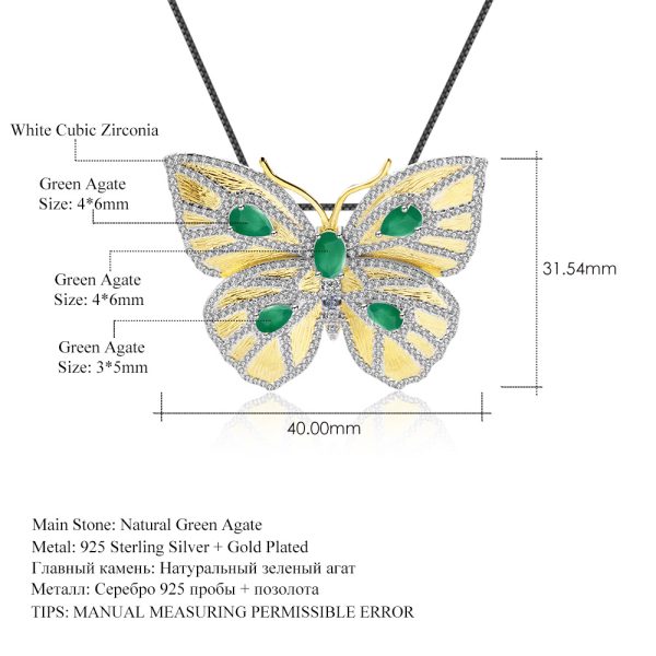 Gemstone Necklace-C8113BHP-B - 图片 2