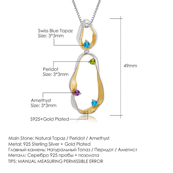 Gemstone Necklace-C7870P - 图片 2