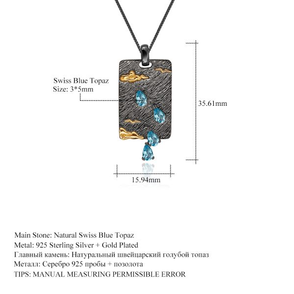 Gemstone Necklace-C7918P - 图片 2