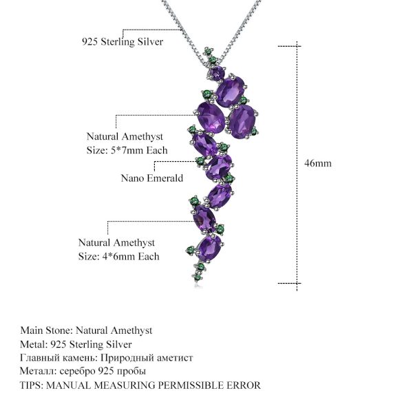Gemstone Necklace-C4641P - 图片 2