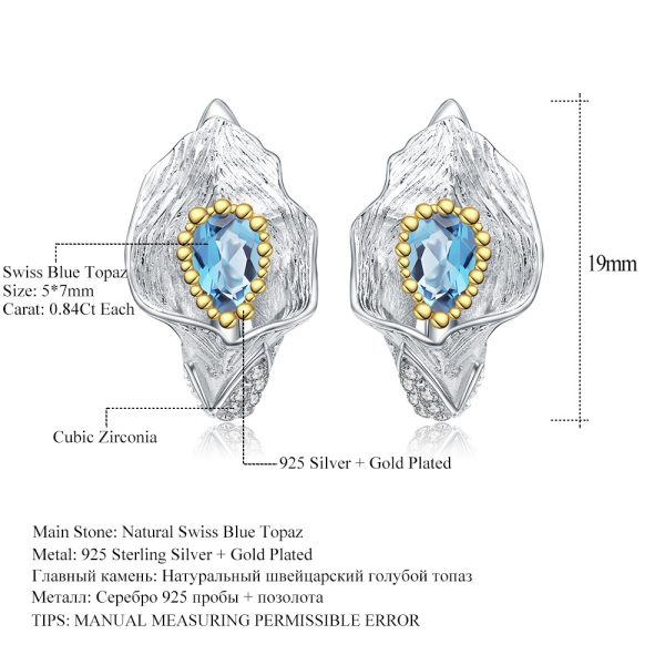 Gemstone Earrings-C7632E - 图片 2